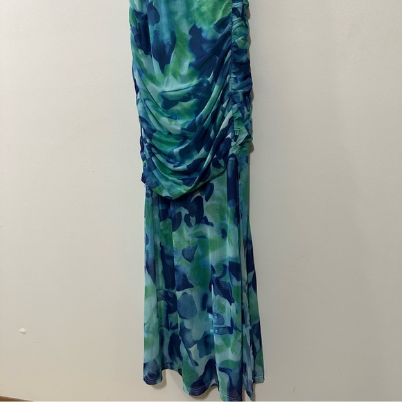 Hello Molly ALONG THE REEF MESH MIDI DRESS GREEN Size Large New - Picture 4 of 11